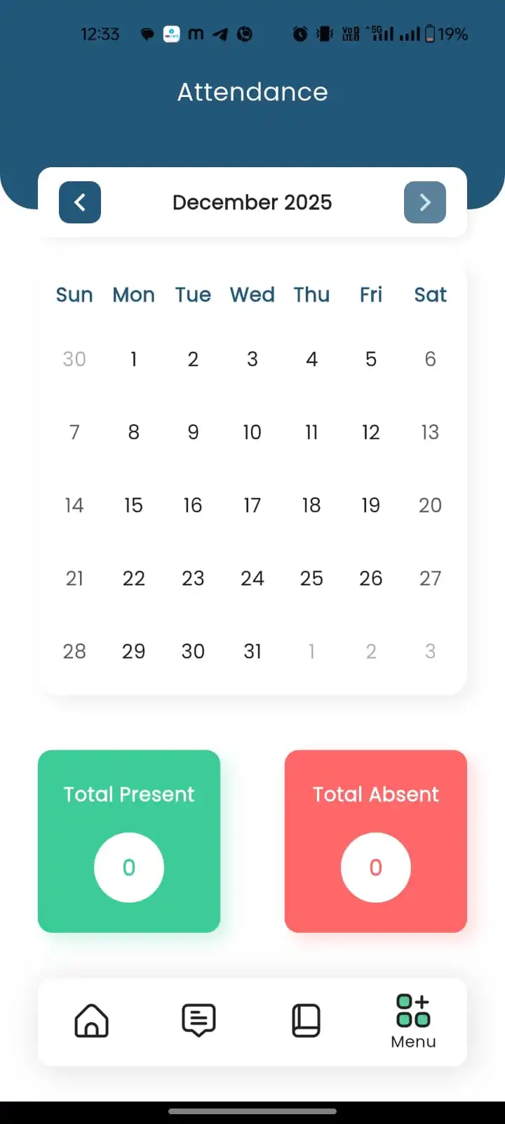 Attendance Management Screenshot